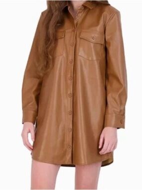 NWT BB DAKOTA STEVE MADDEN FAUX LEATHER DRESS